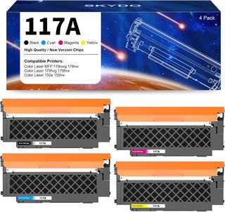 4 Cartuchos Toner HP 117A Color Laser
