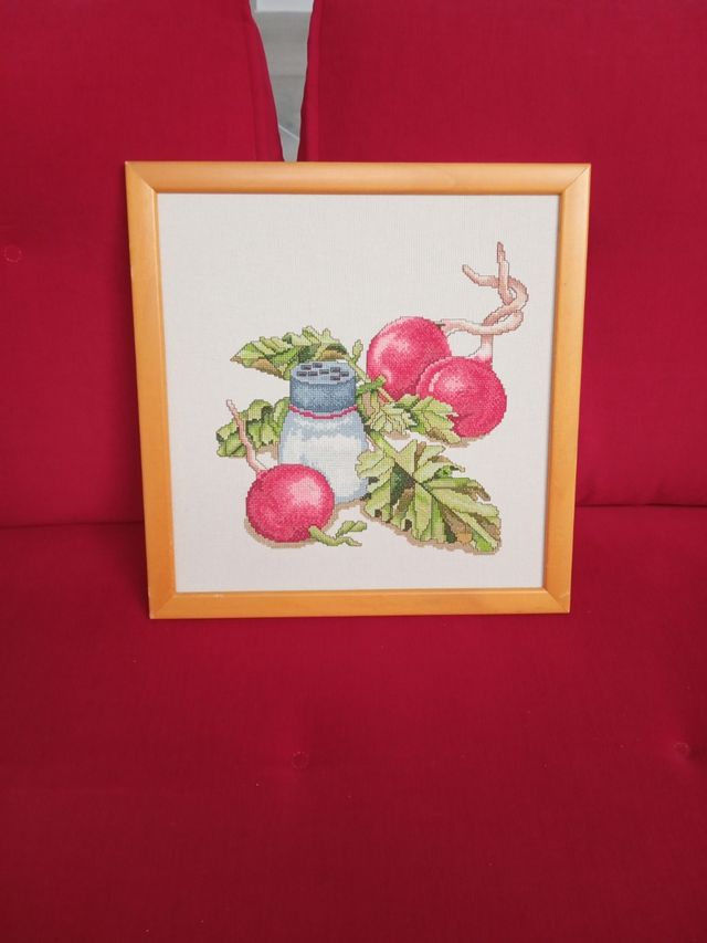 Cuadro punto de cruz cocina 