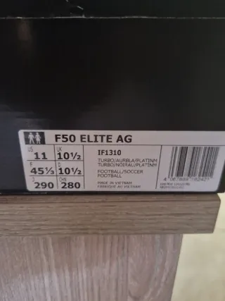 Botas Fútbol Adidas F50 Elite AG Nuevas 11 US 45,5