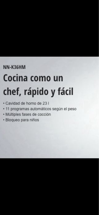 Microondas Panasonic NN-K36HM 23L