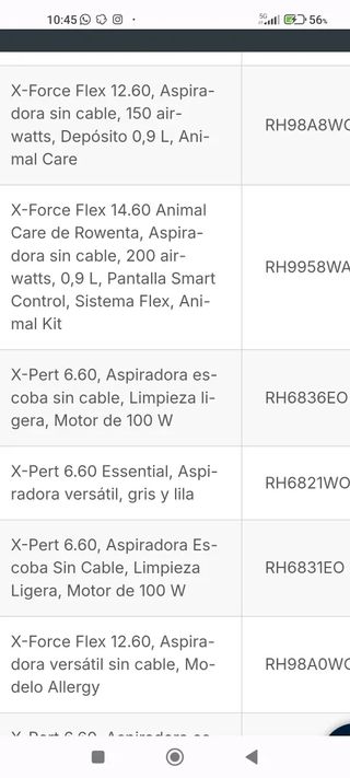 Accesorio Aspiradora Rowenta X-Force Tubo Flexible