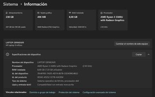 Portátil HP Azul Ryzen 5