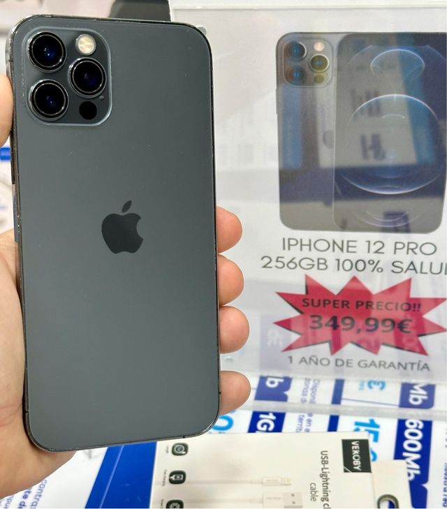 IPHONE 12 PRO NEGRO 256GB 100% SALUD
