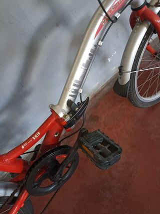 Bicicleta Plegable Monty F18 Roja/Plata