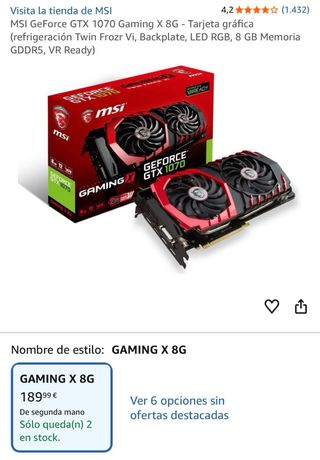 PC Gaming con i7 y GTX 1070.