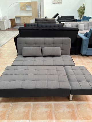 Sofá Cama Chaise Longue Gris Reversible
