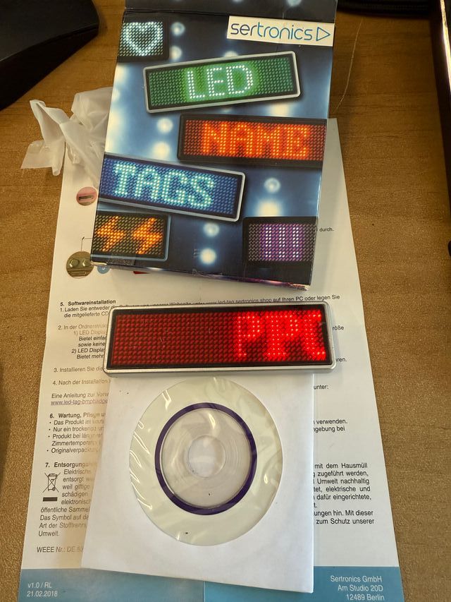 n. 4 Targhette LED programmabile Sertronics