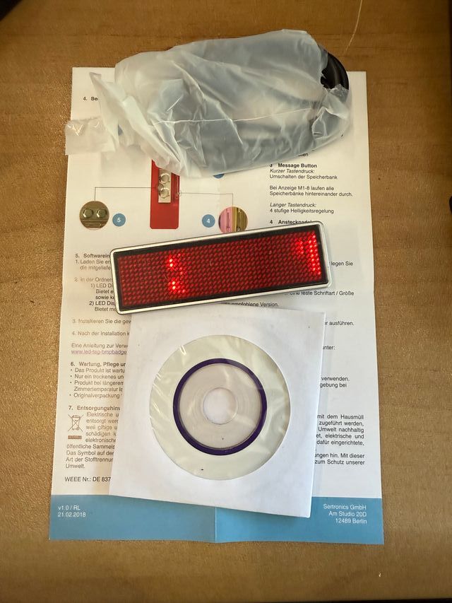 n. 4 Targhette LED programmabile Sertronics