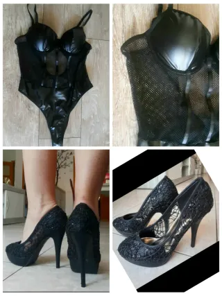Conjunto sexy body + tacones