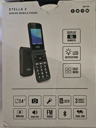 Teléfono SPC Stella 2 Tapa Mayores Gris