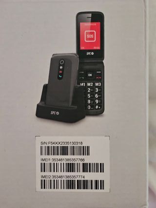 Teléfono SPC Stella 2 Tapa Mayores Gris
