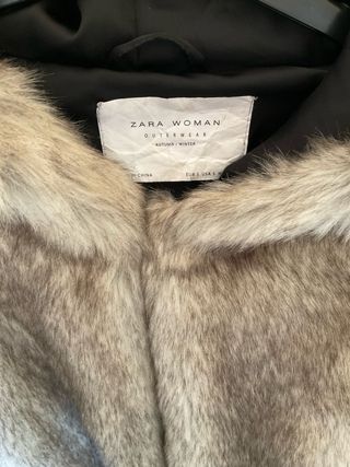 Abrigo pelo sintético Zara 