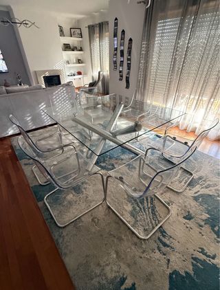 Cadeiras IKEA transparentes (metal/plástico)