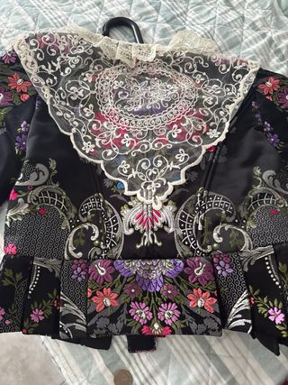 Traje de Fallera Colon Negro Talla 36-28
