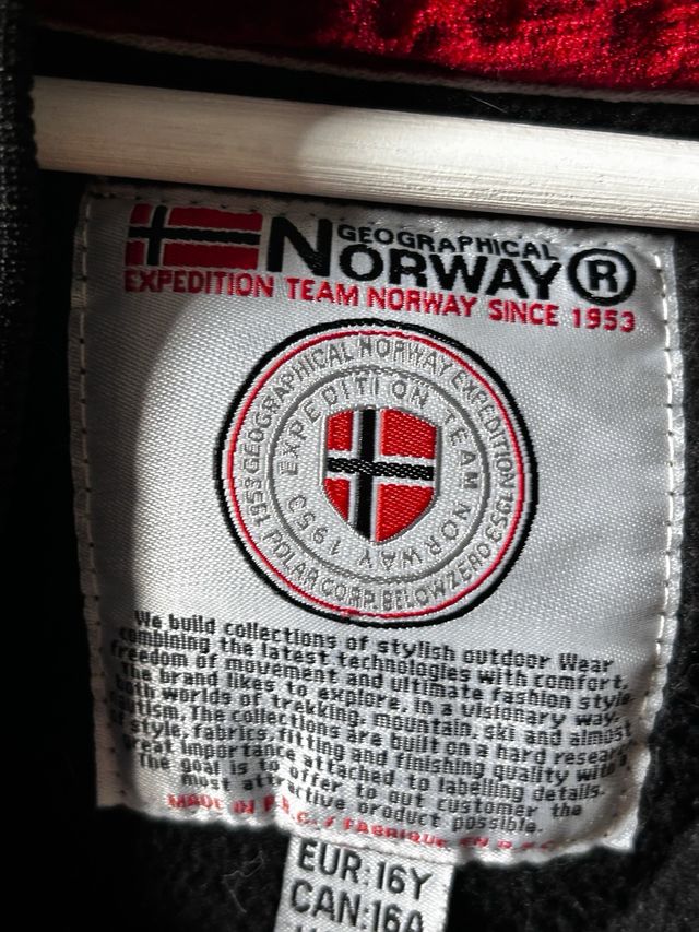 Sudadera Geographical Norway Negra