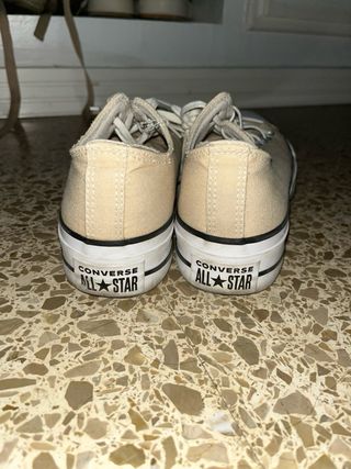 Converse plataforma beige