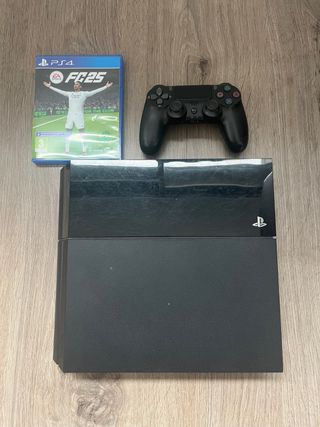 PS4 (PlayStation 4) Negra + FIFA 25