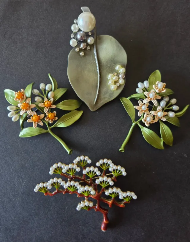 Lote 4 Broches Florales