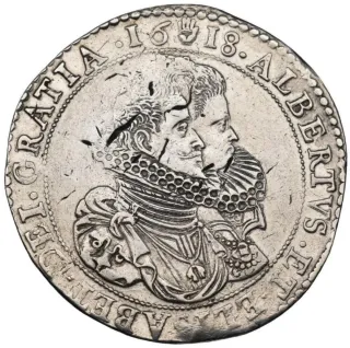 Ducaton de plata de los archiduques año 1618 