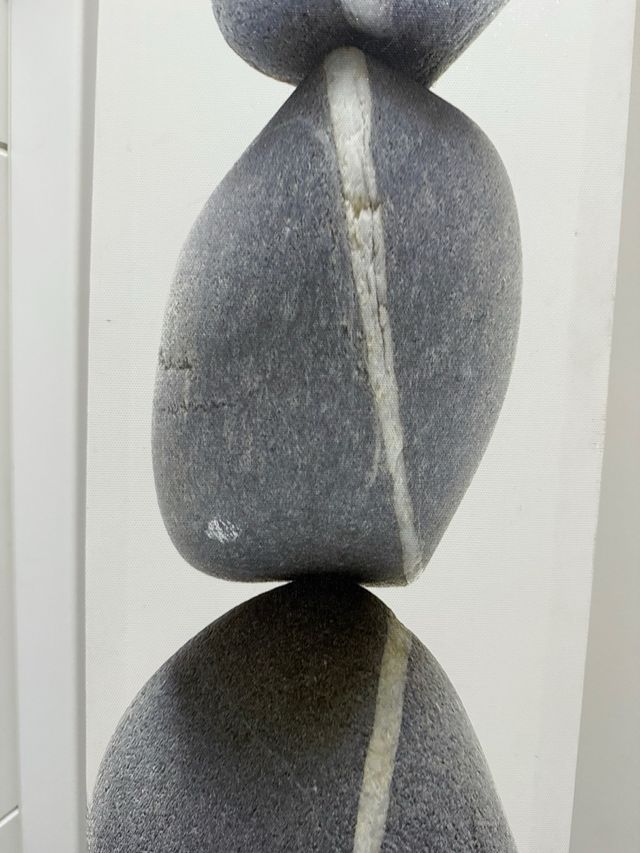 Cuadro Vertical Piedras Zen Decoración Pared