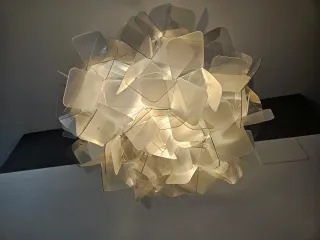 Lámpara colgante Las Sola transparente/blanca
