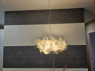 Lámpara colgante Las Sola transparente/blanca