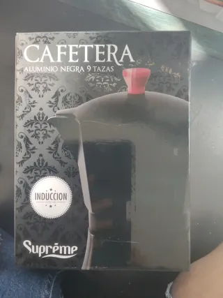 Cafetera Aluminio Negra 9 Tazas