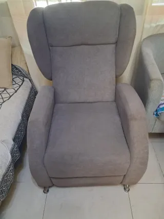 Sillón de descanso gris, dos niveles de reclinado