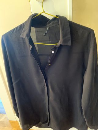 Camisa Stradivarius Negra Talla S