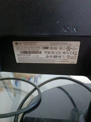 Pantalla LG Flatron 20
Funciona perfecta