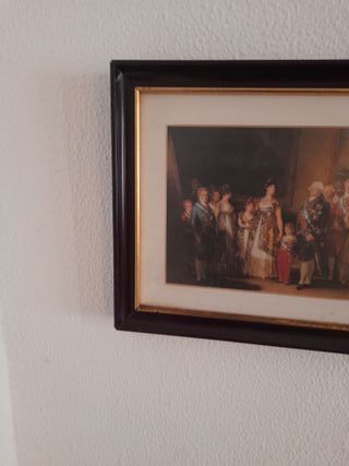 Cuadro antiguo con marco de madera