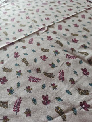 Retal tela punto de algodón estampado hojas otoño