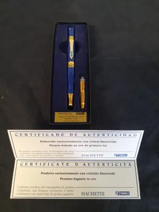 Pluma Hachette Tompla Swarovsky oro 24 K
