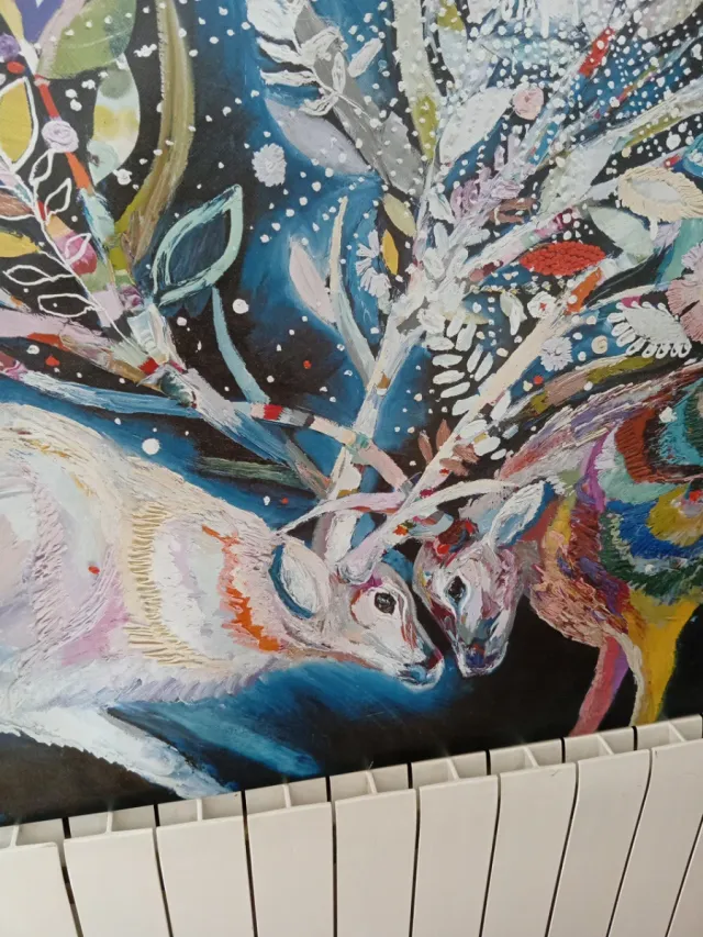 Cuadro Ciervos Colores 118x78