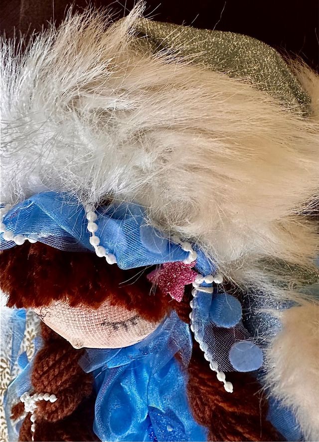 Bambola artigianale fata blu