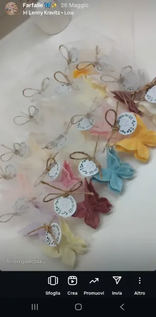 Farfalle  Nascita, segnaposto 
