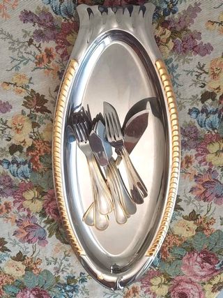 Servizio da pesce - vintage Melloni Acciaio Inox