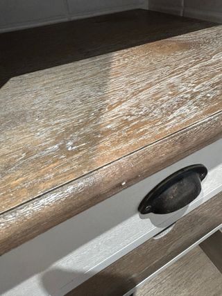 Mesita de noche madera y metal