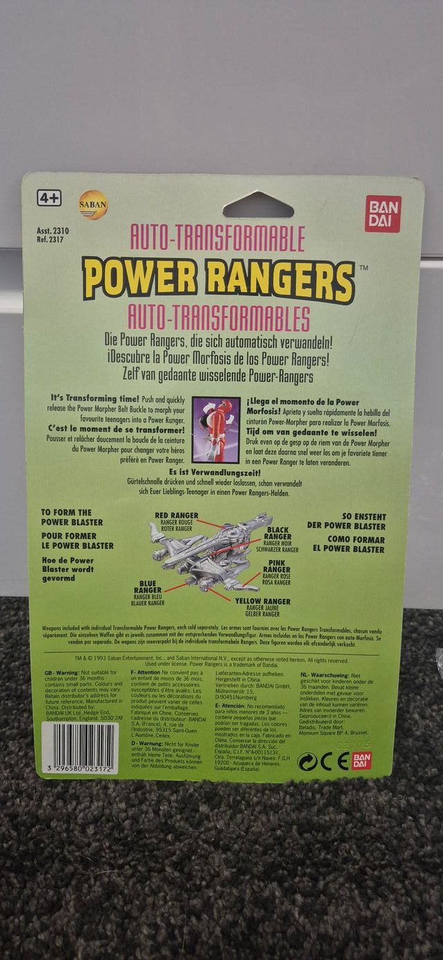 Figura Power Rangers Tommy Bandai en blister 1993