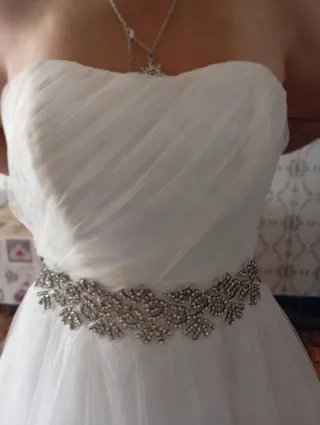 Vestido de Novia Blanco con Corsé
