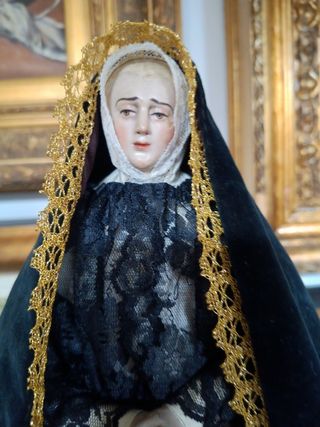 Virgen de barro popular s. XIX