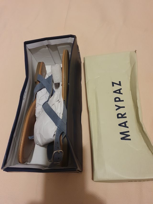 Sandalias Marypaz Azul y Marrón