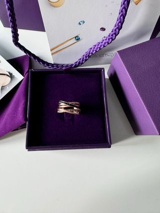 anillo aristocrazy oro rosa con piedras