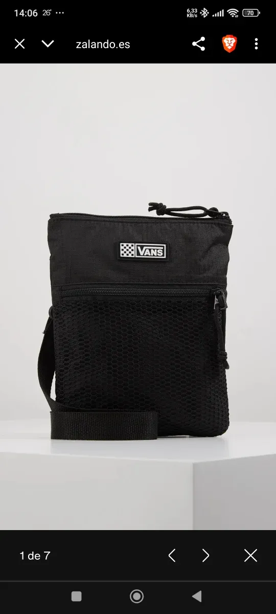 Bandolera pequeña negra marca Vans