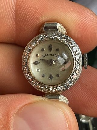 Reloj Hamilton Oro 14k Vintage Diamantes