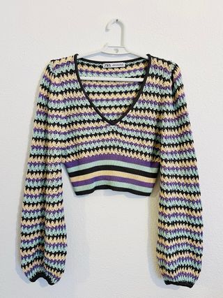 Top Zara Hilo Multicolor Talla Única