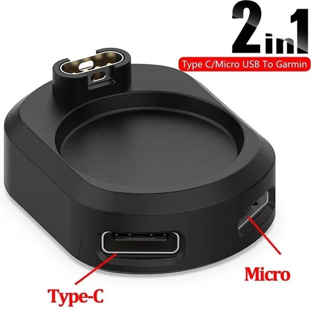 Adaptador y Cable USB para Reloj Garmin y +