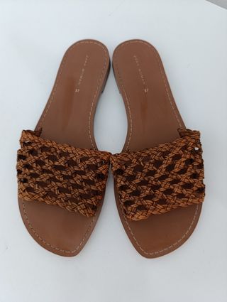 Sandalias Zara Yute Marrón Talla 37