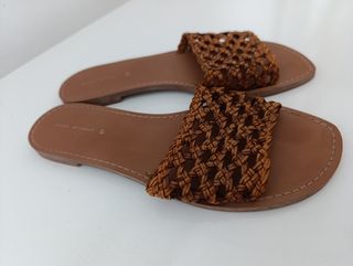 Sandalias Zara Yute Marrón Talla 37