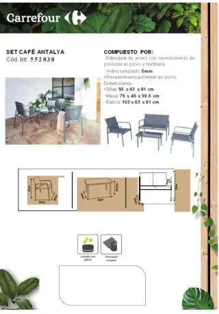Set de jardín Carrefour